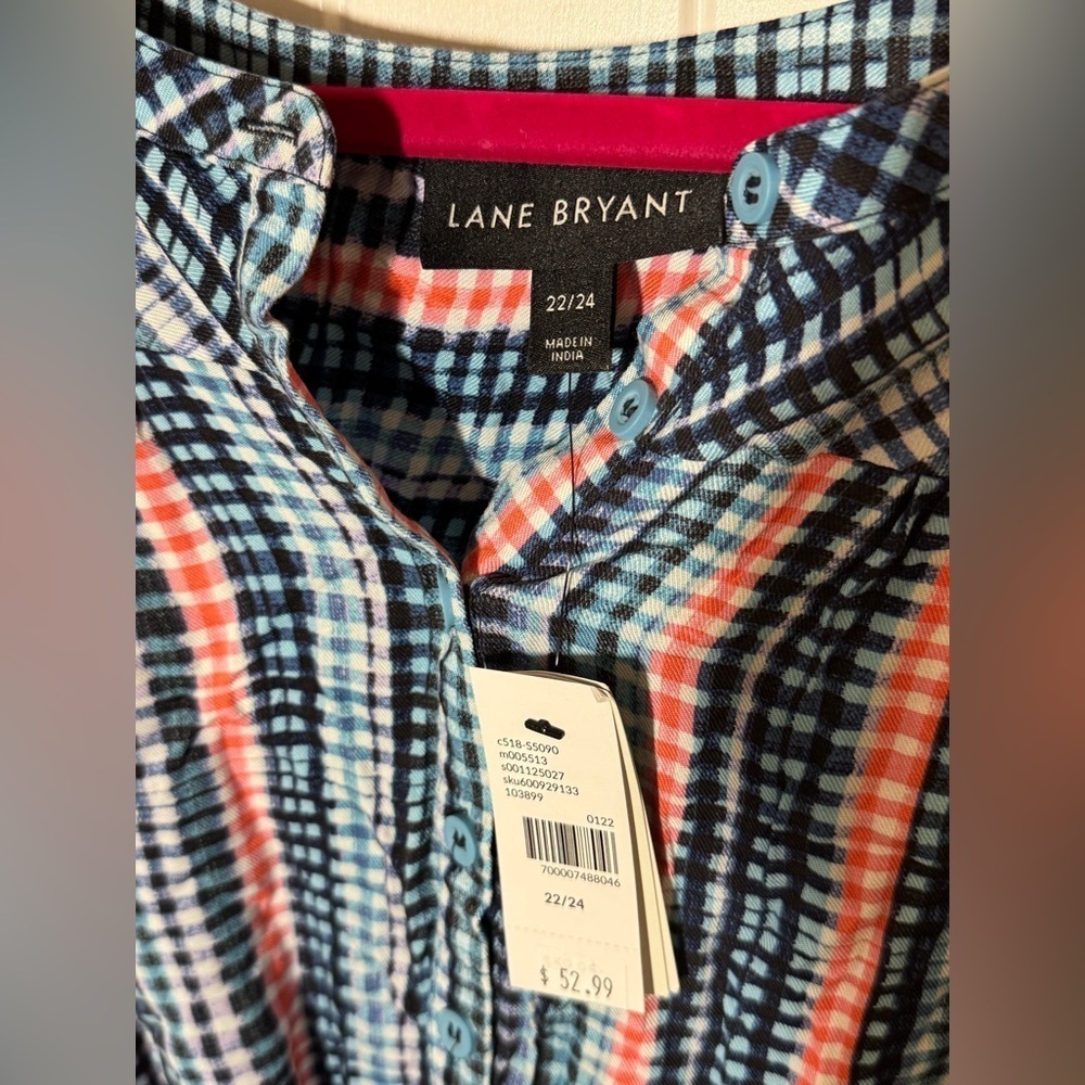 Lane Bryant - No-Peek Button-Front Waist Detail Blouse - Picture 6 of 9